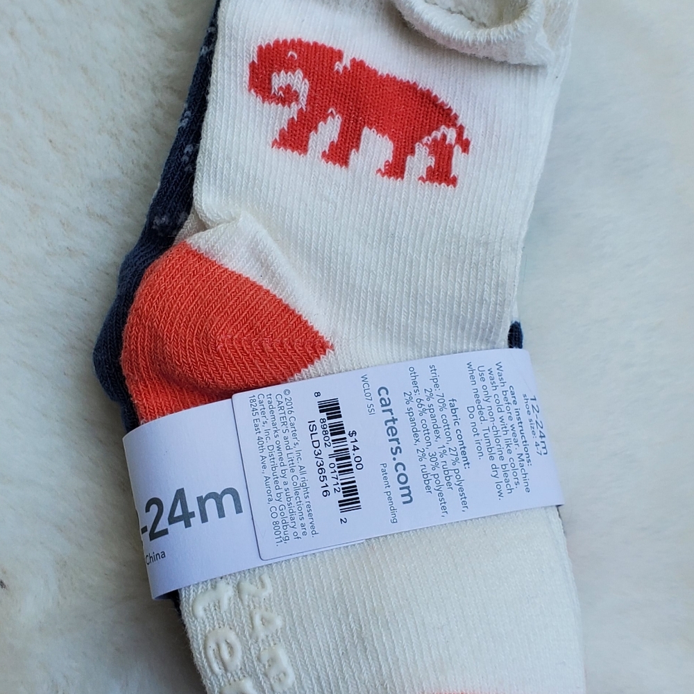 Carter's Socks Size 12-24m - Picture 3 of 3